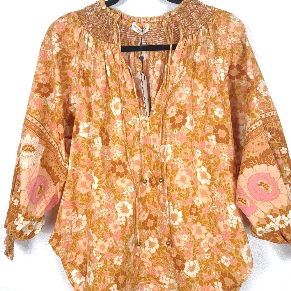 SPELL & THE GYPSY COLLECTIVE Anne Blouse Floral Pecan - Picture 5 of 16